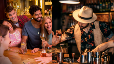 working at a bar
