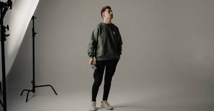 Business photographer conducting a photoshoot